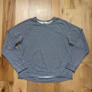 Carly Jean Navy White Striped Knit Crew Sweatshirt Top